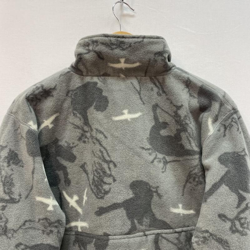 ワイルドシングス WILD THINGS トレーナー 長袖 ハーフジップ フリース プルオーバー カエル 総柄 M 灰 / グレー / gray メンズ USED 古着 中古 50167331