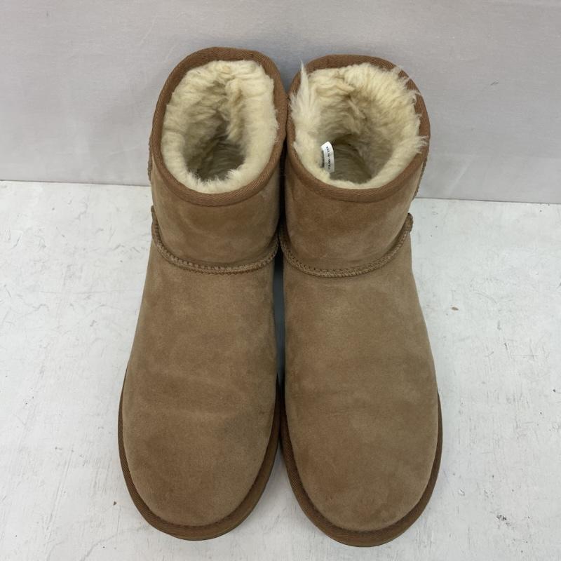 アグ UGG ブーツ ショートブーツ ミニ ムートン ブーツ クラシックミニII チェスナット シープ スキン ボア 27.0cm キャメル / キャメル / メンズ USED 古着 中古 50167341