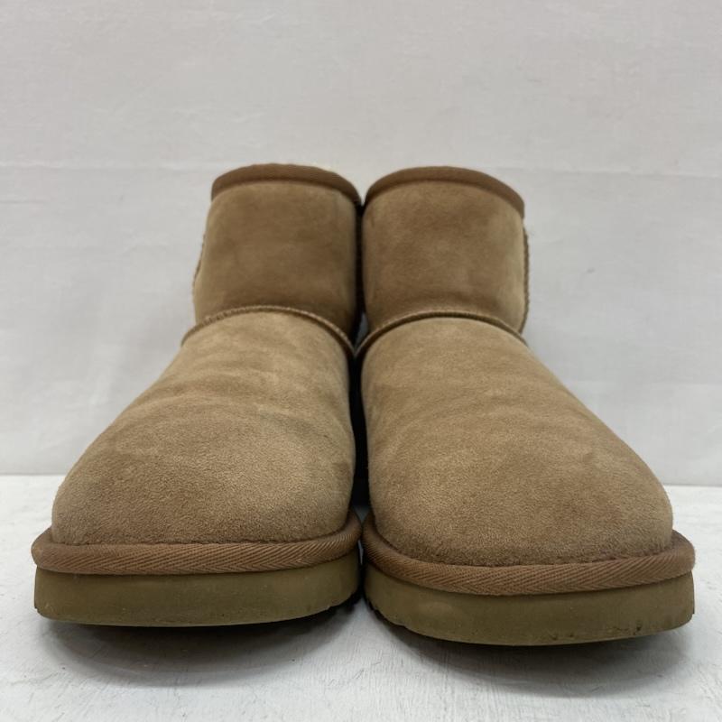 アグ UGG ブーツ ショートブーツ ミニ ムートン ブーツ クラシックミニII チェスナット シープ スキン ボア 27.0cm キャメル / キャメル / メンズ USED 古着 中古 50167341