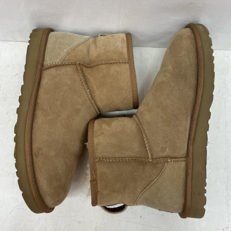 アグ UGG ブーツ ショートブーツ ミニ ムートン ブーツ クラシックミニII チェスナット シープ スキン ボア 27.0cm キャメル / キャメル / メンズ USED 古着 中古 50167341
