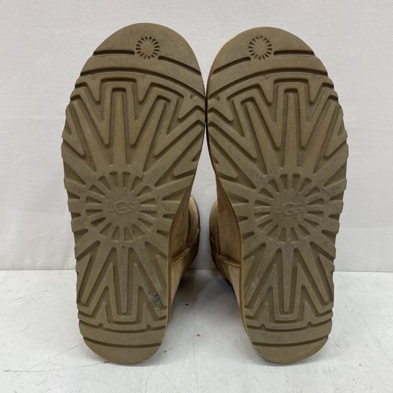 アグ UGG ブーツ ショートブーツ ミニ ムートン ブーツ クラシックミニII チェスナット シープ スキン ボア 27.0cm キャメル / キャメル / メンズ USED 古着 中古 50167341