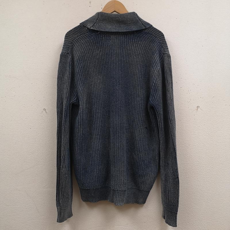 デニムアンドサプライラルフローレン DENIM & SUPPLYRALPHLAUREN カーディガン 長袖 ウォッシュ リペア加工 ショールカラー ニット カーディガン 788504689001 M インディゴ / インディゴ / Indigo メンズ USED 古着 中古 50167343
