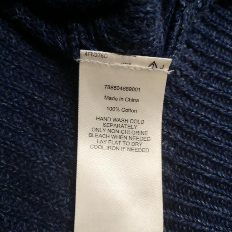 デニムアンドサプライラルフローレン DENIM & SUPPLYRALPHLAUREN カーディガン 長袖 ウォッシュ リペア加工 ショールカラー ニット カーディガン 788504689001 M インディゴ / インディゴ / Indigo メンズ USED 古着 中古 50167343