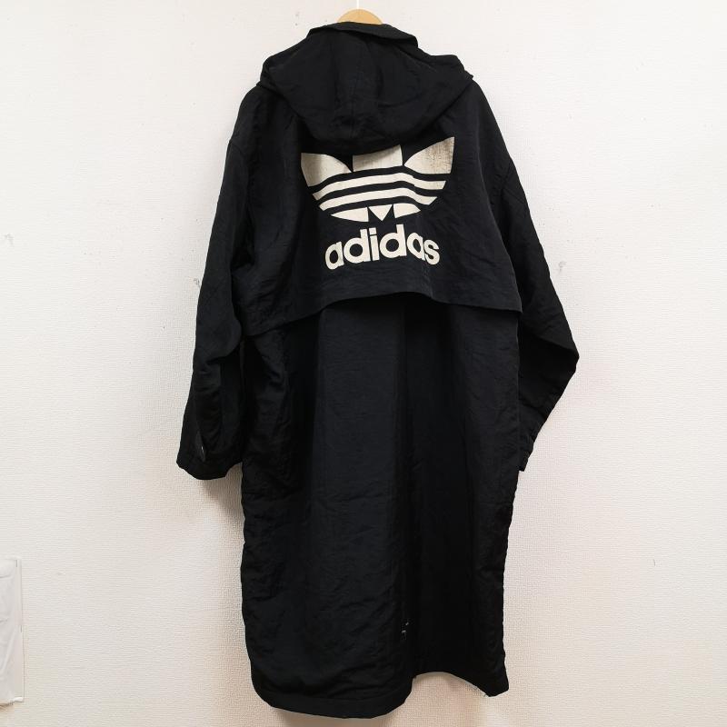 アディダス adidas ジャケット、上着 ジャンパー、ブルゾン スナップボタン ビックロゴ キルティング ロング モッズコート ベンチコート 黒 / ブラック / black メンズ USED 古着 中古 50167346