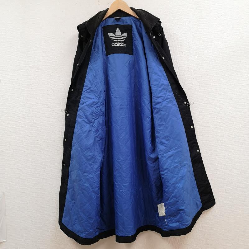 アディダス adidas ジャケット、上着 ジャンパー、ブルゾン スナップボタン ビックロゴ キルティング ロング モッズコート ベンチコート 黒 / ブラック / black メンズ USED 古着 中古 50167346