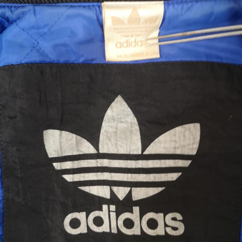アディダス adidas ジャケット、上着 ジャンパー、ブルゾン スナップボタン ビックロゴ キルティング ロング モッズコート ベンチコート 黒 / ブラック / black メンズ USED 古着 中古 50167346