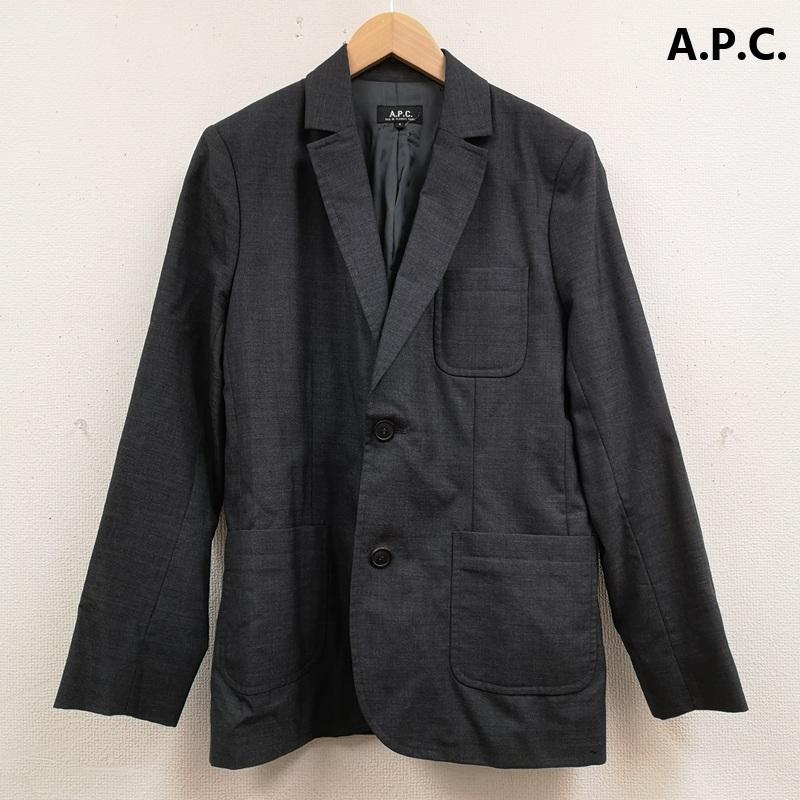 アーペーセー A.P.C. ジャケット、上着 ジャケット、ブレザー ポーランド製 2つボタン パッチポケット ブレザー テーラード ジャケット S 灰 / グレー / gray メンズ USED 古着 中古 50167347