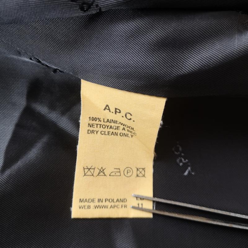 アーペーセー A.P.C. ジャケット、上着 ジャケット、ブレザー ポーランド製 2つボタン パッチポケット ブレザー テーラード ジャケット S 灰 / グレー / gray メンズ USED 古着 中古 50167347
