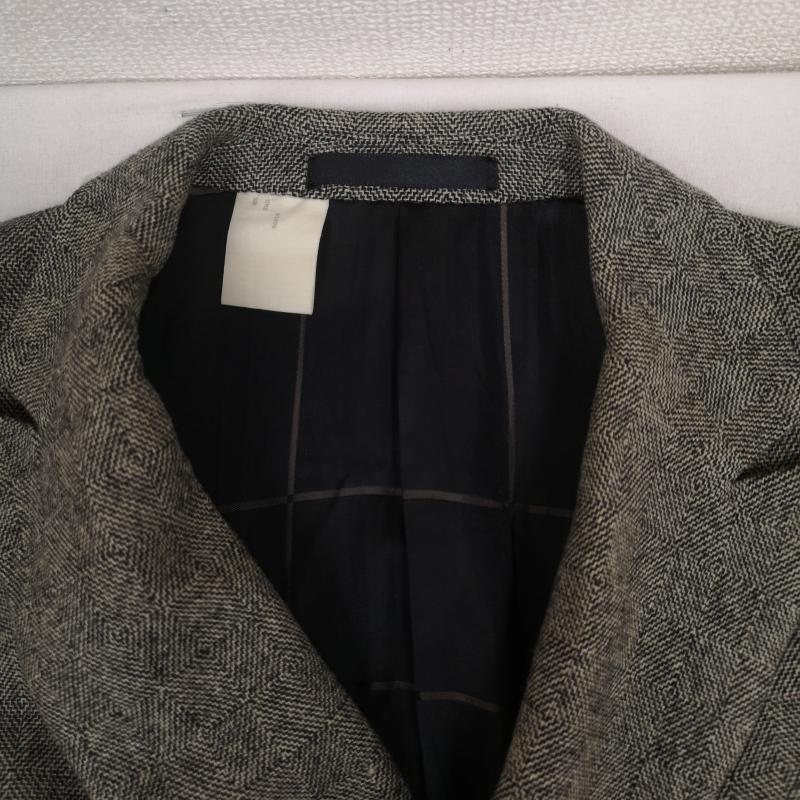 エヌハリウッド N.HOOLYWOOD ジャケット、上着 ジャケット、ブレザー 日本製 19AW モダン ヘリンボーン ダブルブレスト ジャケット 192-JK04 36 灰 / グレー / gray メンズ USED 古着 中古 50167348