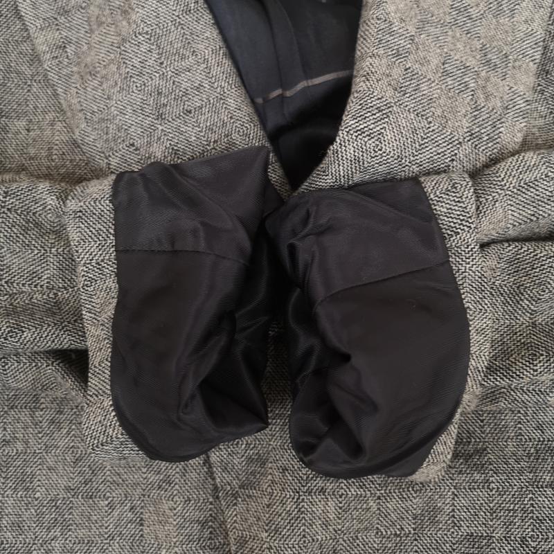 エヌハリウッド N.HOOLYWOOD ジャケット、上着 ジャケット、ブレザー 日本製 19AW モダン ヘリンボーン ダブルブレスト ジャケット 192-JK04 36 灰 / グレー / gray メンズ USED 古着 中古 50167348