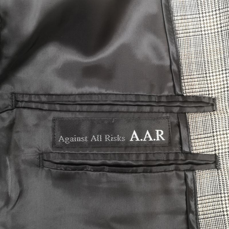 アール A.A.R ジャケット、上着 ジャケット、ブレザー グレンチェック エポレット シングルブレスト ブレザー テーラード ジャケット X560245 M 灰 / グレー / gray メンズ USED 古着 中古 50167353