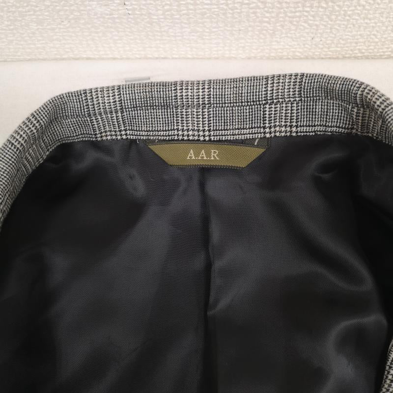 アール A.A.R ジャケット、上着 ジャケット、ブレザー グレンチェック エポレット シングルブレスト ブレザー テーラード ジャケット X560245 M 灰 / グレー / gray メンズ USED 古着 中古 50167353