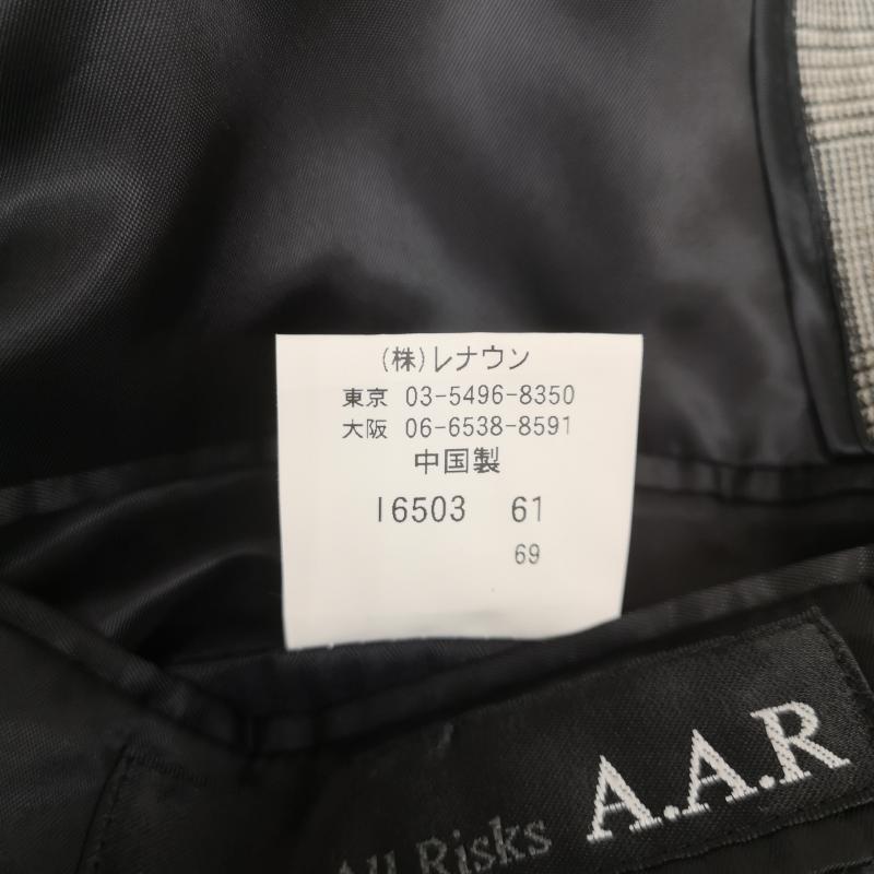 アール A.A.R ジャケット、上着 ジャケット、ブレザー グレンチェック エポレット シングルブレスト ブレザー テーラード ジャケット X560245 M 灰 / グレー / gray メンズ USED 古着 中古 50167353