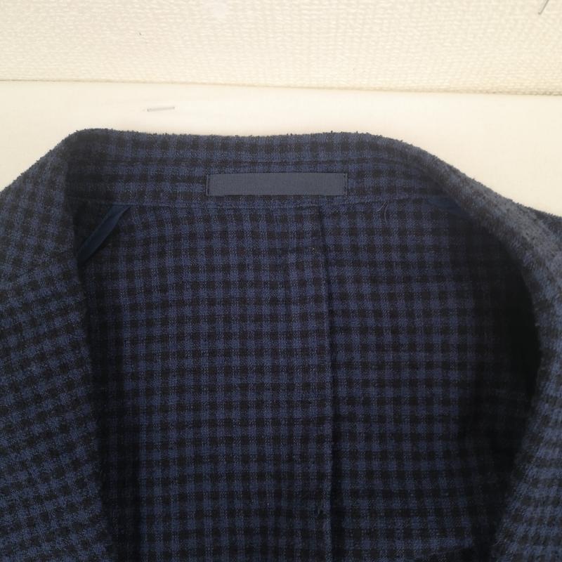 マッキントッシュ フィロソフィー MACKINTOSH PHILOSOPHY ジャケット、上着 ジャケット、ブレザー チェック柄 シングルブレスト 2つボタン ブレザー テーラード ジャケット H1E32-751-28 36 青 / ブルー / blue X 黒 / ブラック / black メンズ USED 古着 中古 50167354