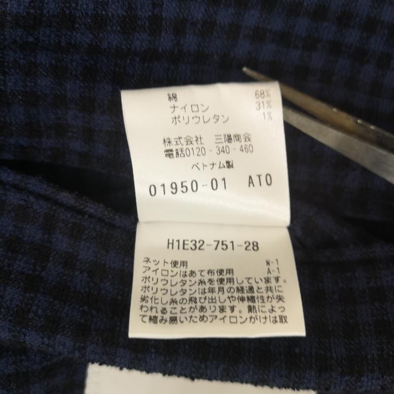 マッキントッシュ フィロソフィー MACKINTOSH PHILOSOPHY ジャケット、上着 ジャケット、ブレザー チェック柄 シングルブレスト 2つボタン ブレザー テーラード ジャケット H1E32-751-28 36 青 / ブルー / blue X 黒 / ブラック / black メンズ USED 古着 中古 50167354