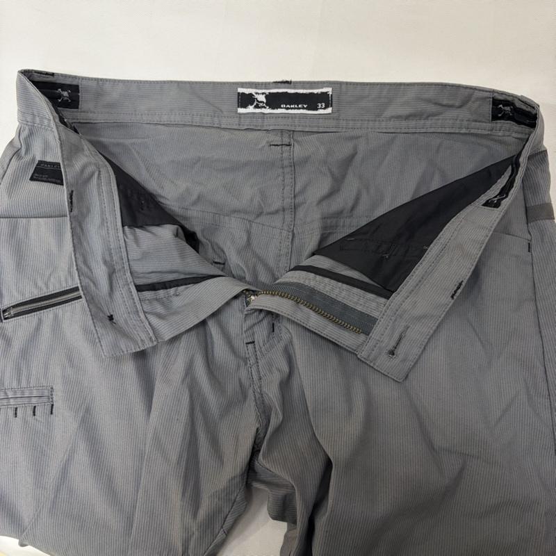 オークリー OAKLEY ボトムス ボトムス バークコレクション 3Dパンツ ストレッチパンツ 422274jp スカル ゴルフライン 33インチ 無地 X ロゴ、文字 灰 / グレー / gray メンズ USED 古着 中古 50167355
