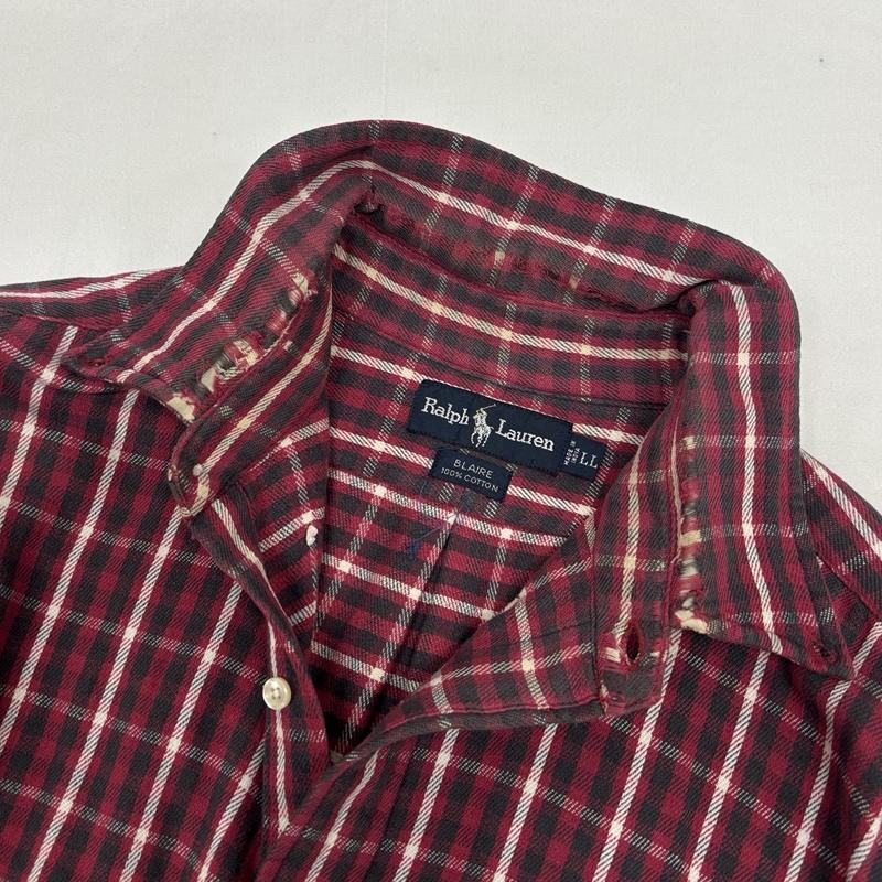 ラルフローレン RALPHLAUREN シャツ、ブラウス 長袖 90年代 ビンテージ BLARE チェック柄 長袖 フランネル シャツ 90s VINTAGE LL チェック メンズ USED 古着 中古 50167361