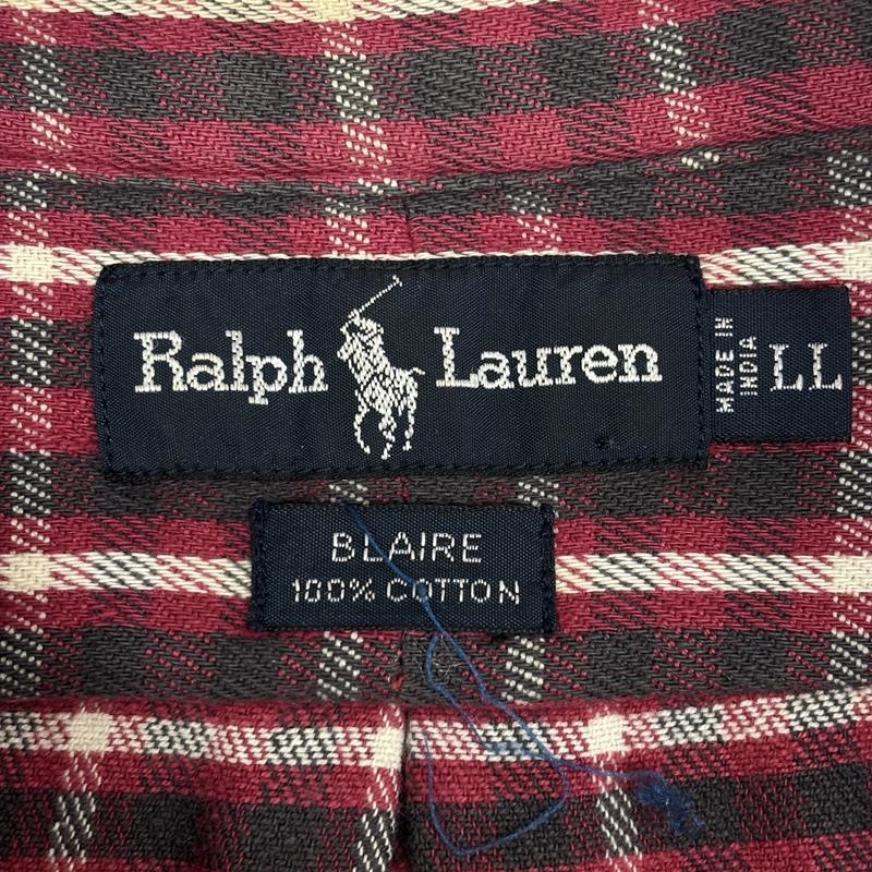 ラルフローレン RALPHLAUREN シャツ、ブラウス 長袖 90年代 ビンテージ BLARE チェック柄 長袖 フランネル シャツ 90s VINTAGE LL チェック メンズ USED 古着 中古 50167361