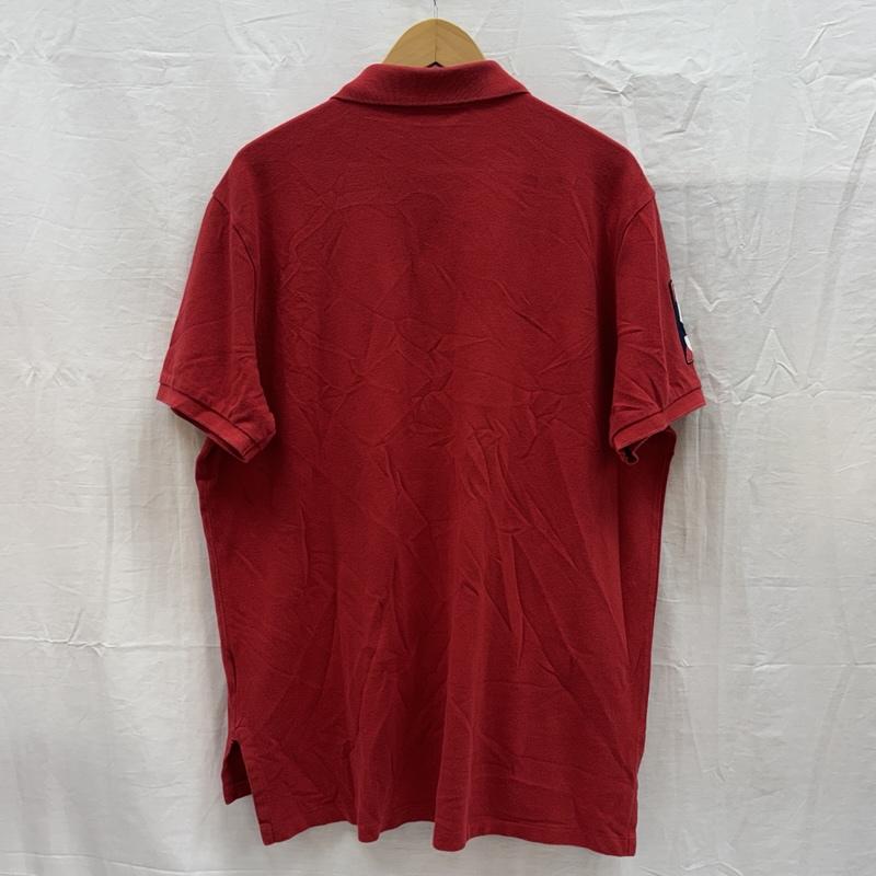 ポロラルフローレン POLO RALPH LAUREN ポロシャツ 半袖 CUSTOM FIT ビッグポニー 鹿の子 半袖 ポロシャツ XL 赤 / レッド / red メンズ USED 古着 中古 50167363