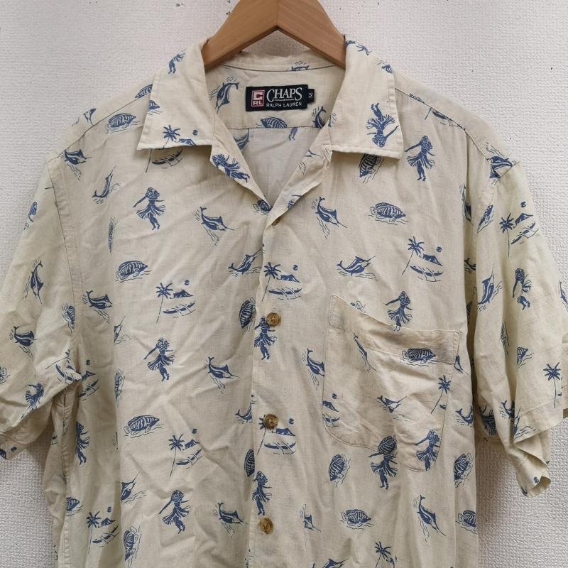 チャップスラルフローレン CHAPSRALPHLAUREN シャツ、ブラウス 半袖 フラガール ヤシの木 カジキマグロ 魚 ハワイアン 総柄 オープンカラー アロハ シャツ M マルチカラー / マルチカラー / multicolor メンズ USED 古着 中古 50167365