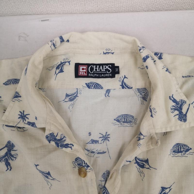 チャップスラルフローレン CHAPSRALPHLAUREN シャツ、ブラウス 半袖 フラガール ヤシの木 カジキマグロ 魚 ハワイアン 総柄 オープンカラー アロハ シャツ M マルチカラー / マルチカラー / multicolor メンズ USED 古着 中古 50167365