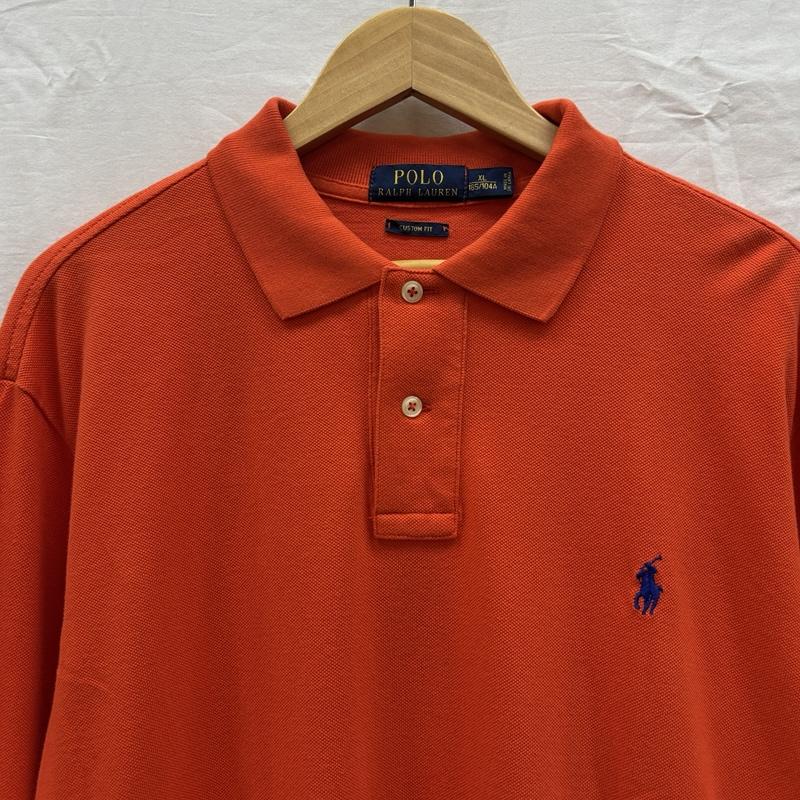 ポロラルフローレン POLO RALPH LAUREN ポロシャツ 長袖 CUSTOM FIT ポニー ロゴ 鹿の子 長袖 ポロシャツ ビッグサイズ XL メンズ USED 古着 中古 50167369
