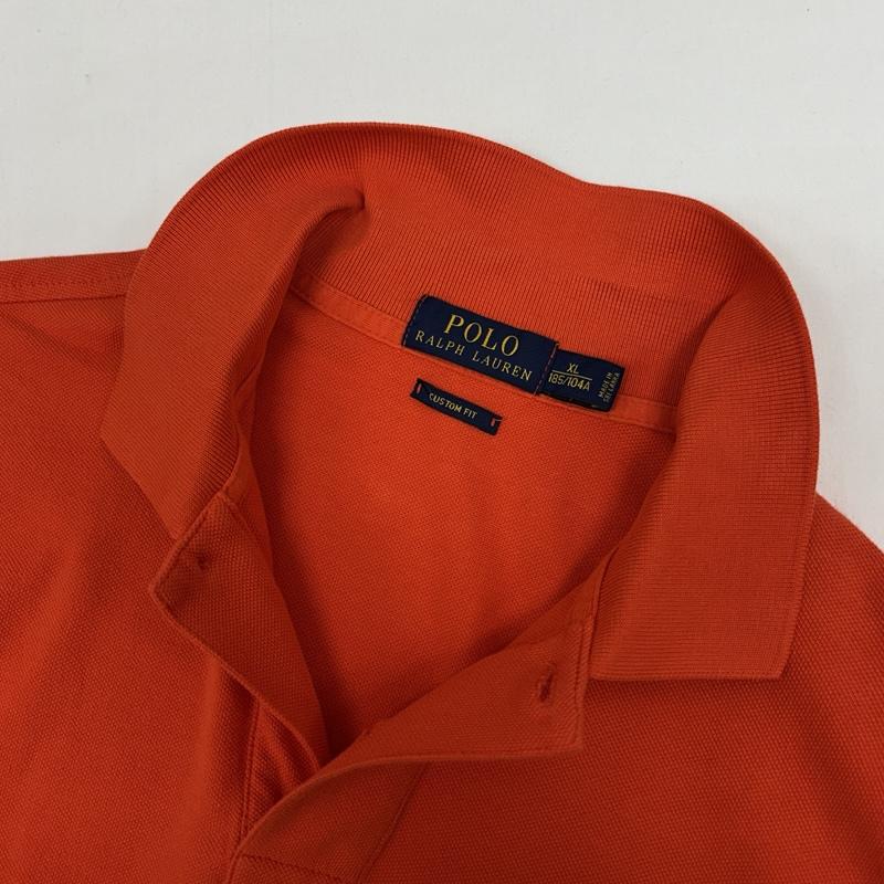 ポロラルフローレン POLO RALPH LAUREN ポロシャツ 長袖 CUSTOM FIT ポニー ロゴ 鹿の子 長袖 ポロシャツ ビッグサイズ XL メンズ USED 古着 中古 50167369