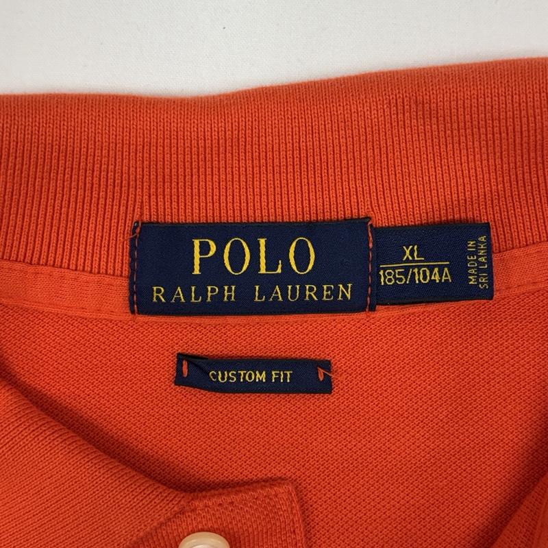 ポロラルフローレン POLO RALPH LAUREN ポロシャツ 長袖 CUSTOM FIT ポニー ロゴ 鹿の子 長袖 ポロシャツ ビッグサイズ XL メンズ USED 古着 中古 50167369