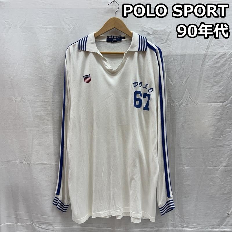ポロスポーツラルフローレン POLOSPORT シャツ、ブラウス 長袖 90年代 ビンテージ プルオーバー Vネック 長袖 シャツ 90s VINTAGE L メンズ USED 古着 中古 50167370
