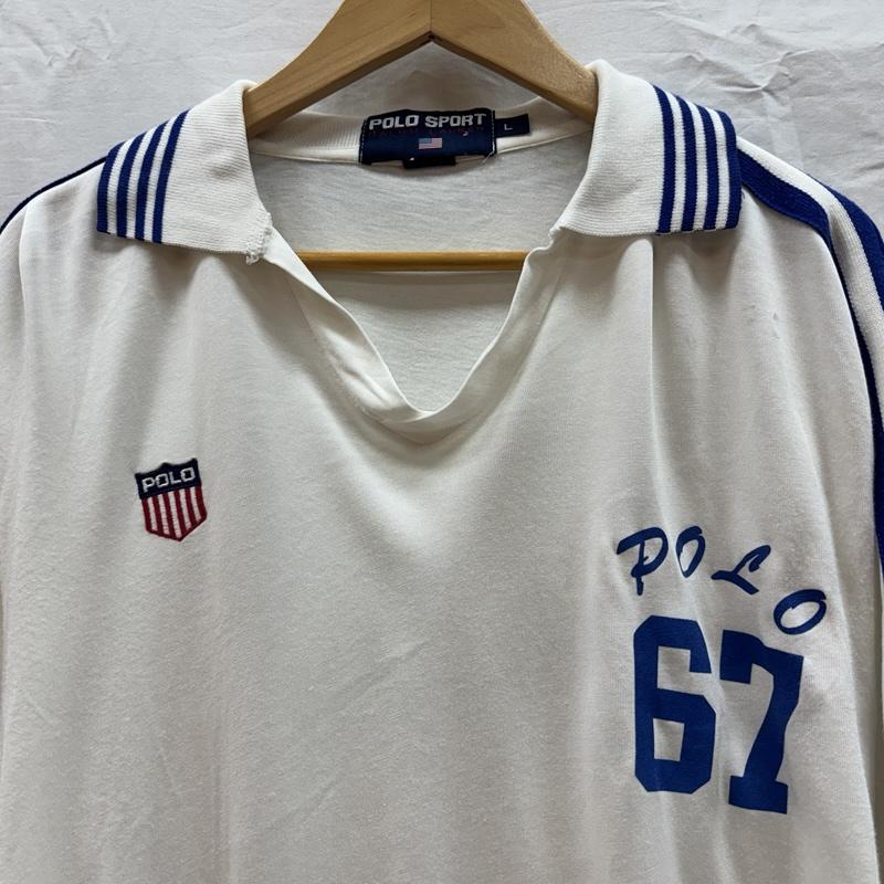 ポロスポーツラルフローレン POLOSPORT シャツ、ブラウス 長袖 90年代 ビンテージ プルオーバー Vネック 長袖 シャツ 90s VINTAGE L メンズ USED 古着 中古 50167370