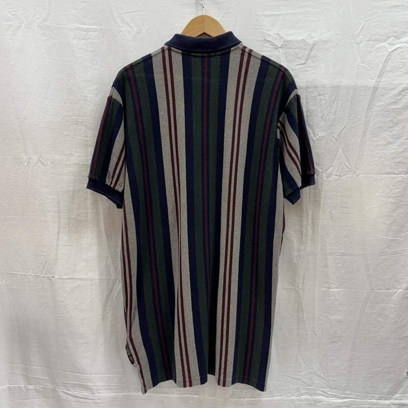 ポロバイラルフローレン Polo by RALPH LAUREN ポロシャツ 半袖 USA製 ストライプ 鹿の子 半袖 ポロシャツ M ストライプ メンズ USED 古着 中古 50167373