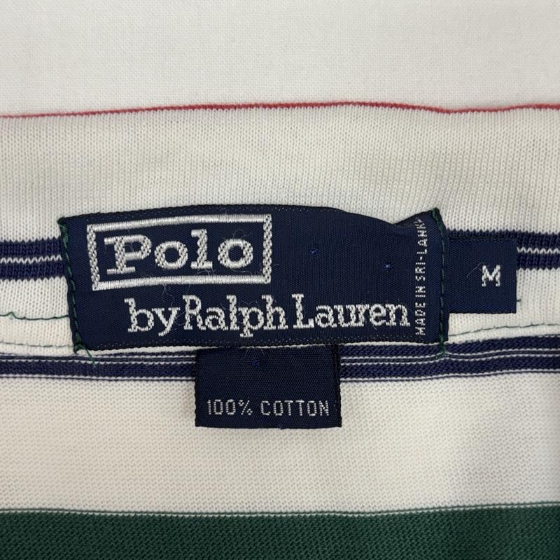 ポロバイラルフローレン Polo by RALPH LAUREN ポロシャツ 半袖 スリランカ製 ボーダー柄 半袖 ポロシャツ M ボーダー柄 メンズ USED 古着 中古 50167374
