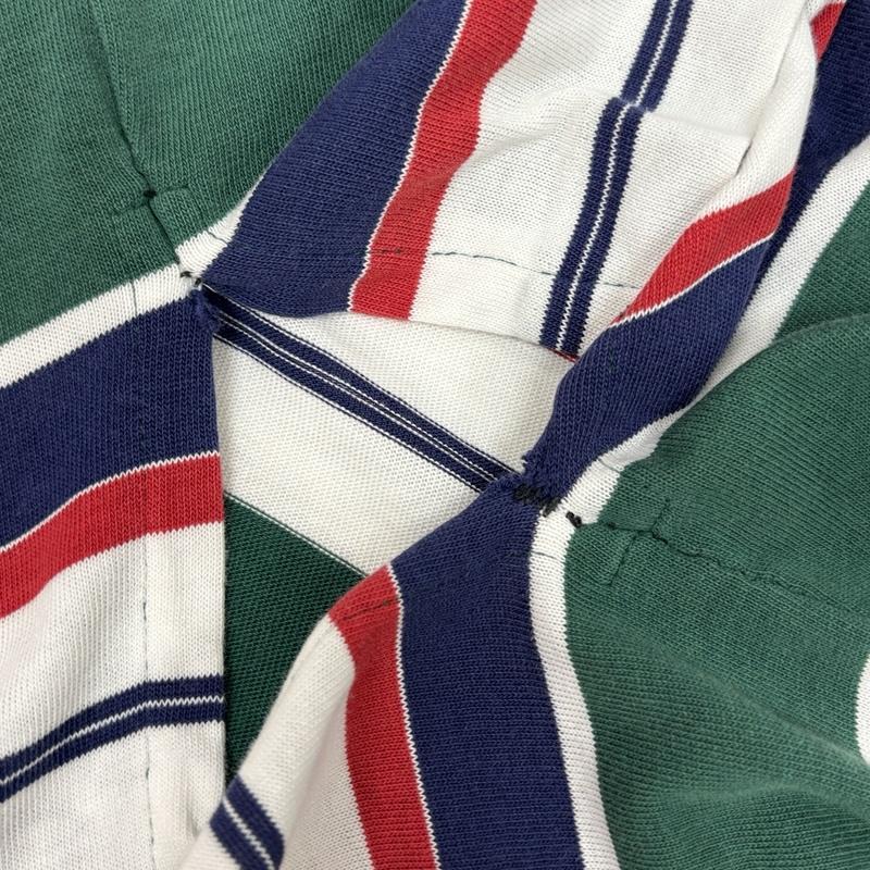 ポロバイラルフローレン Polo by RALPH LAUREN ポロシャツ 半袖 スリランカ製 ボーダー柄 半袖 ポロシャツ M ボーダー柄 メンズ USED 古着 中古 50167374