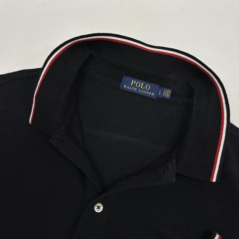 ポロラルフローレン POLO RALPH LAUREN ポロシャツ 長袖 ビッグポニー 鹿の子 長袖 ポロシャツ L 黒 / ブラック / black メンズ USED 古着 中古 50167376