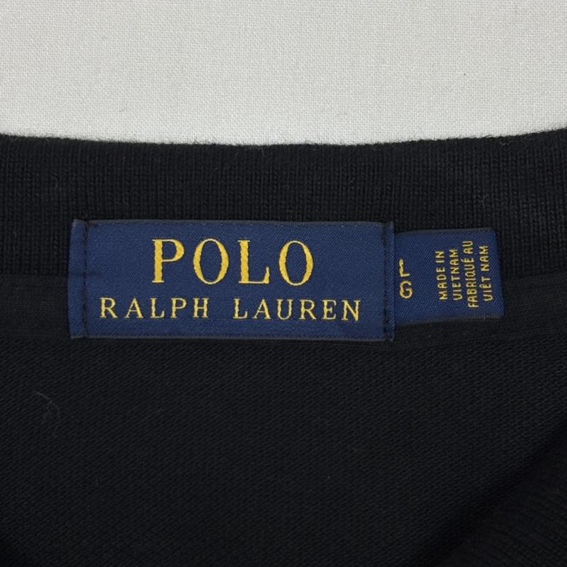 ポロラルフローレン POLO RALPH LAUREN ポロシャツ 長袖 ビッグポニー 鹿の子 長袖 ポロシャツ L 黒 / ブラック / black メンズ USED 古着 中古 50167376