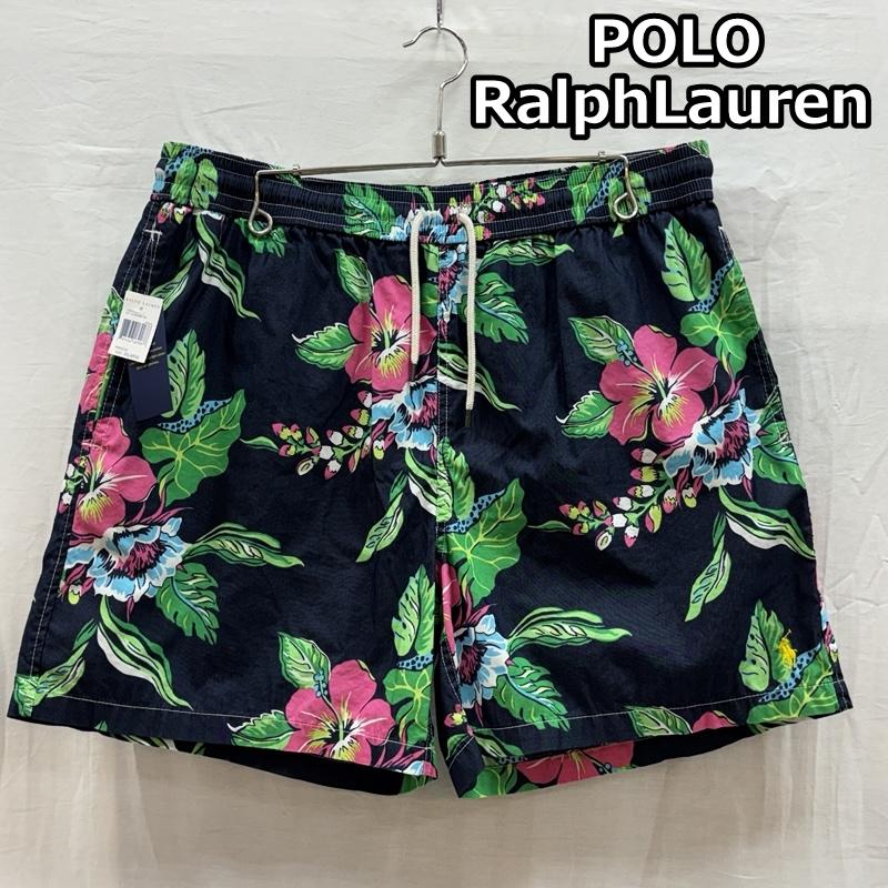 ポロラルフローレン POLO RALPH LAUREN パンツ ショートパンツ ハイビスカス 総柄 ショート ハーフ スウィム パンツ ビッグサイズ XXL 花柄 メンズ USED 古着 中古 50167378