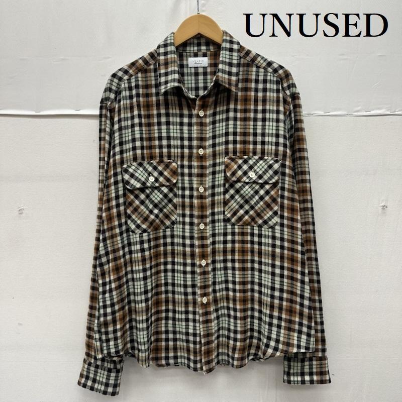 アンユーズド UNUSED シャツ、ブラウス 長袖 Rayon check shirt レーヨン チェック シャツ US2524 2 茶 / ブラウン / brown X マルチカラー / マルチカラー / multicolor メンズ USED 古着 中古 50167379