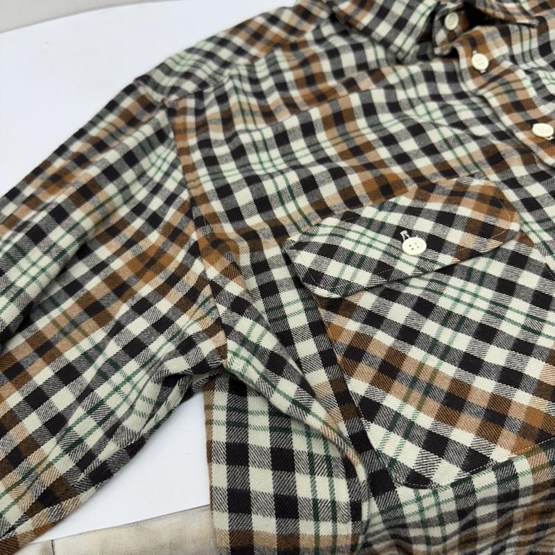 アンユーズド UNUSED シャツ、ブラウス 長袖 Rayon check shirt レーヨン チェック シャツ US2524 2 茶 / ブラウン / brown X マルチカラー / マルチカラー / multicolor メンズ USED 古着 中古 50167379