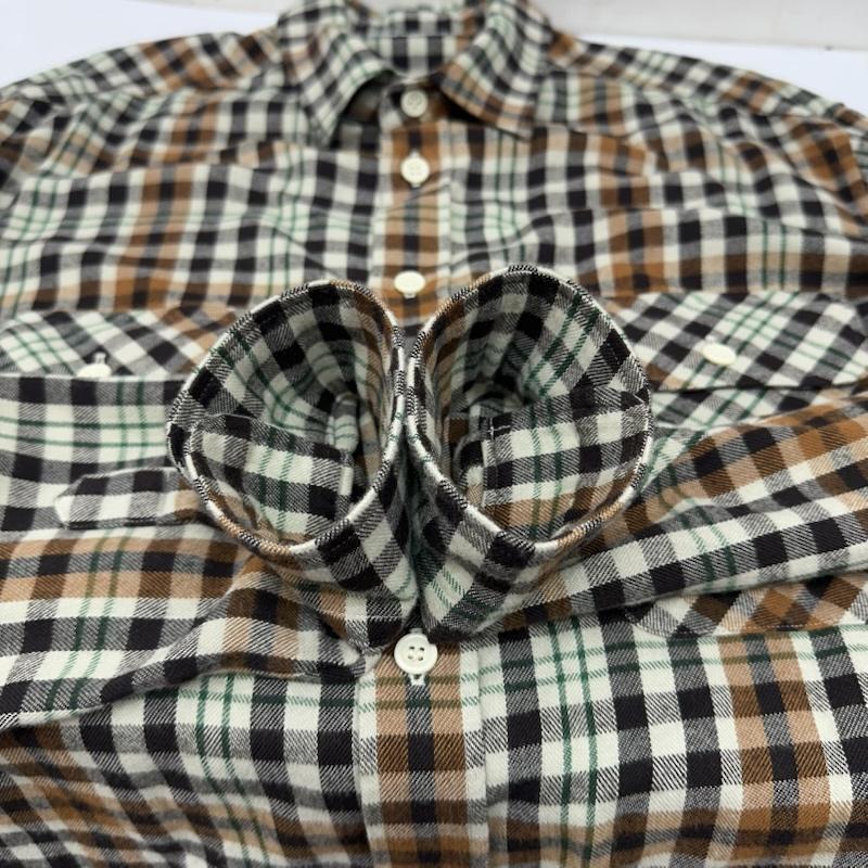 アンユーズド UNUSED シャツ、ブラウス 長袖 Rayon check shirt レーヨン チェック シャツ US2524 2 茶 / ブラウン / brown X マルチカラー / マルチカラー / multicolor メンズ USED 古着 中古 50167379
