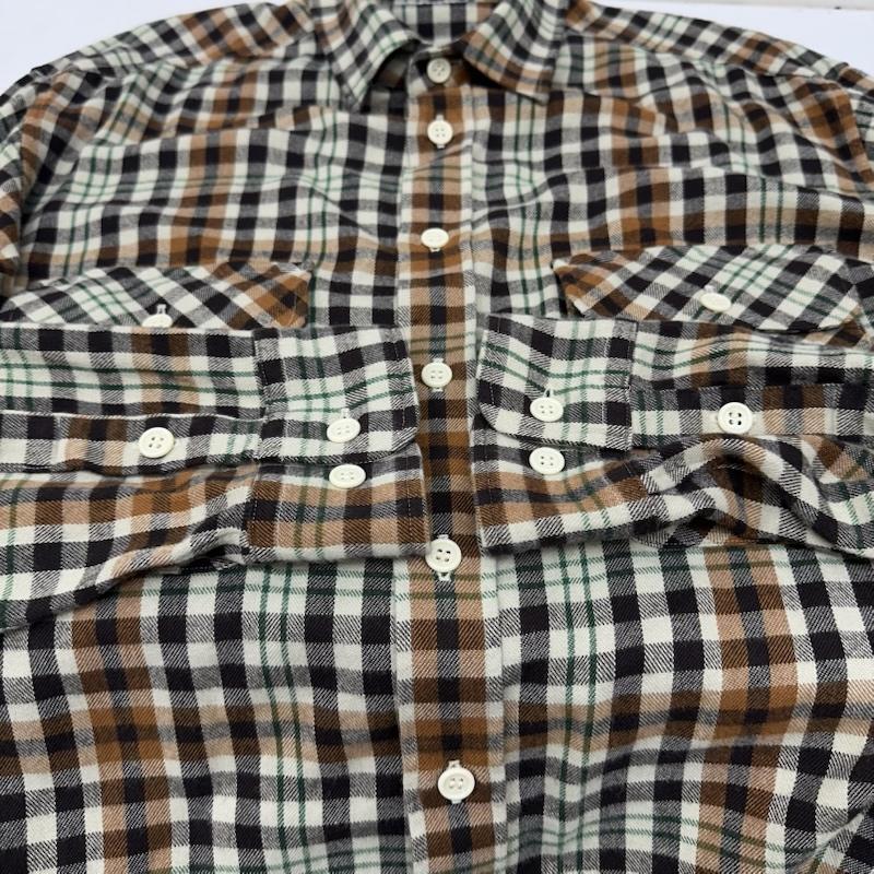 アンユーズド UNUSED シャツ、ブラウス 長袖 Rayon check shirt レーヨン チェック シャツ US2524 2 茶 / ブラウン / brown X マルチカラー / マルチカラー / multicolor メンズ USED 古着 中古 50167379