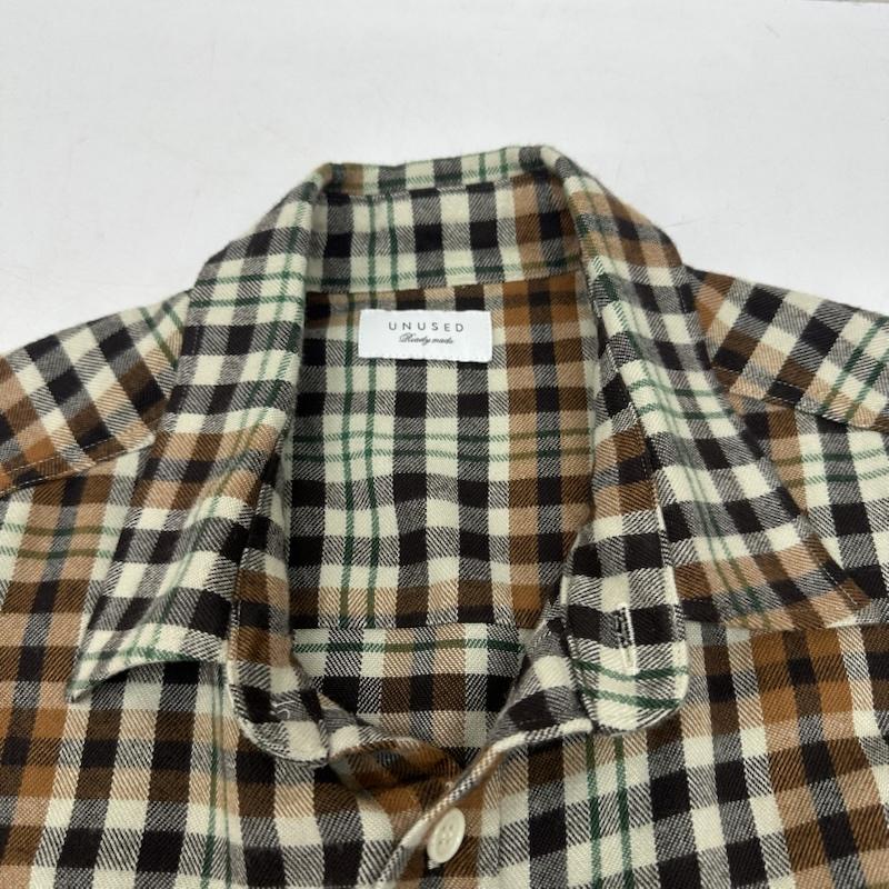 アンユーズド UNUSED シャツ、ブラウス 長袖 Rayon check shirt レーヨン チェック シャツ US2524 2 茶 / ブラウン / brown X マルチカラー / マルチカラー / multicolor メンズ USED 古着 中古 50167379