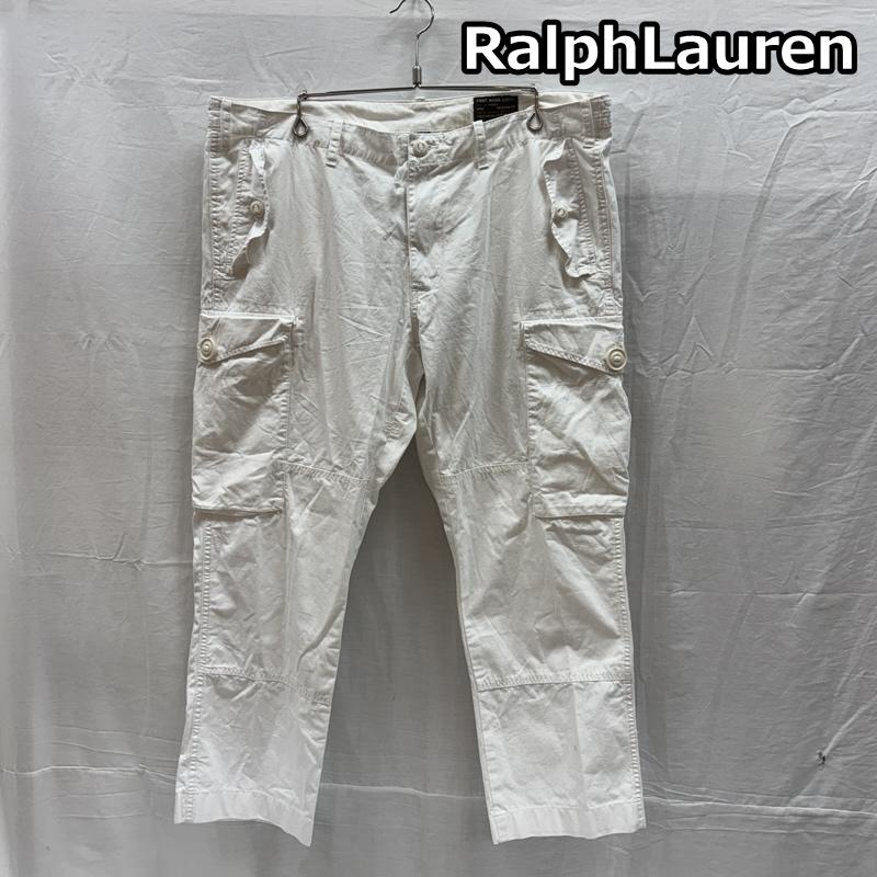 ポロラルフローレン POLO RALPH LAUREN ボトムス ボトムス ミリタリー カーゴ パンツ ビッグサイズ 38インチ 白 / ホワイト / white メンズ USED 古着 中古 50167384