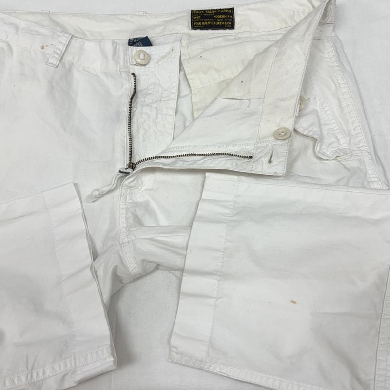 ポロラルフローレン POLO RALPH LAUREN ボトムス ボトムス ミリタリー カーゴ パンツ ビッグサイズ 38インチ 白 / ホワイト / white メンズ USED 古着 中古 50167384