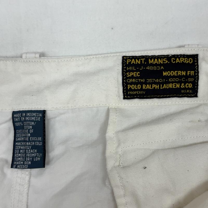 ポロラルフローレン POLO RALPH LAUREN ボトムス ボトムス ミリタリー カーゴ パンツ ビッグサイズ 38インチ 白 / ホワイト / white メンズ USED 古着 中古 50167384