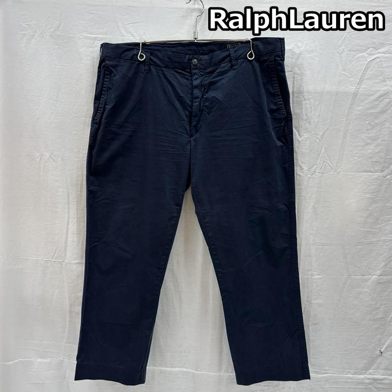 ポロバイラルフローレン Polo by RALPH LAUREN ボトムス ボトムス STRAIGHT FIT ビッグサイズ トラウザー パンツ 38インチ 紺 / ネイビー / navy メンズ USED 古着 中古 50167385