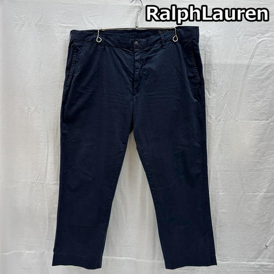 ポロバイラルフローレン Polo by RALPH LAUREN ボトムス ボトムス STRAIGHT FIT ビッグサイズ トラウザー パンツ 38インチ 紺 / ネイビー / navy メンズ USED 古着 中古 50167385