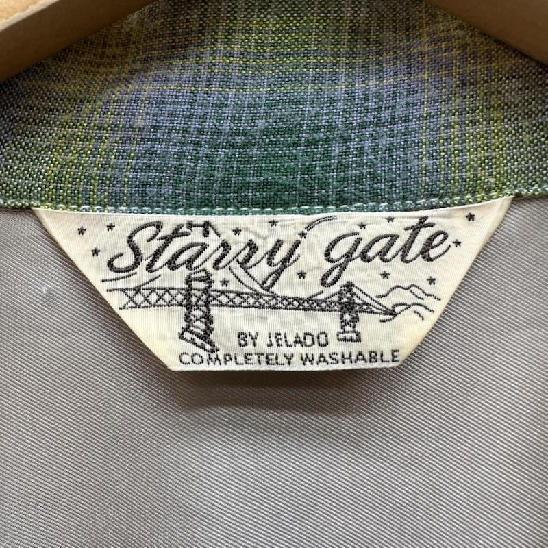 ジェラード JELADO シャツ、ブラウス 長袖 STARRY GATE オンブレ チェック オープンカラー シャツ L 緑 / グリーン / green X マルチカラー / マルチカラー / multicolor メンズ USED 古着 中古 50167388