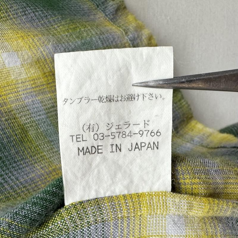 ジェラード JELADO シャツ、ブラウス 長袖 STARRY GATE オンブレ チェック オープンカラー シャツ L 緑 / グリーン / green X マルチカラー / マルチカラー / multicolor メンズ USED 古着 中古 50167388