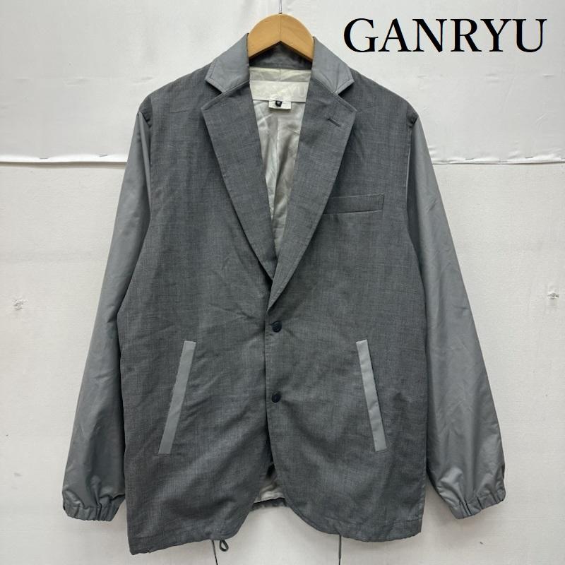 ガンリュウ GANRYU ジャケット、上着 ジャンパー、ブルゾン 14SS ナイロン ドッキング テーラ－ド ジャケット EM-J006 M 灰 / グレー / gray メンズ USED 古着 中古 50167389