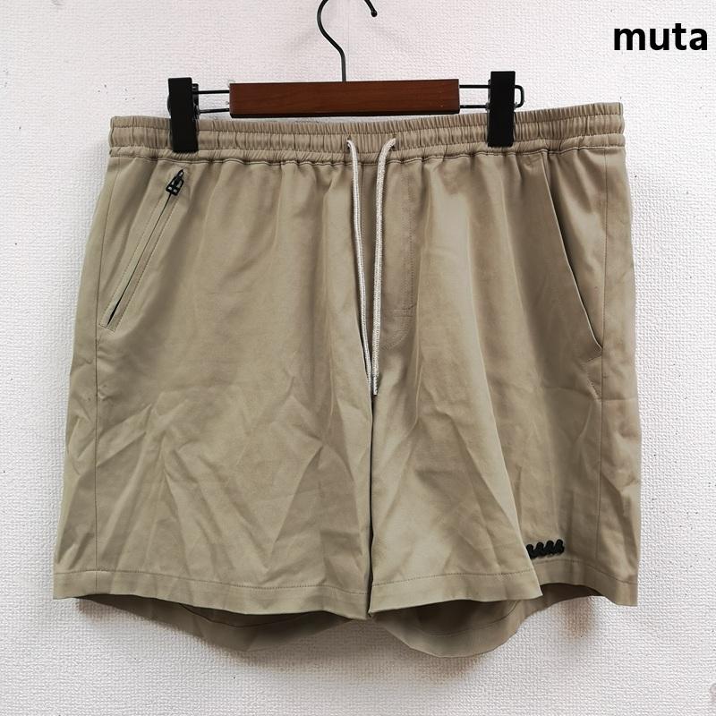 ムータ muta パンツ ショートパンツ 日本製 波 ウェーブ ワンポイント 海パン ナイロン スイム ショーツ ハーフパンツ MMJC-444055 7 ベージュ / ベージュ / beige メンズ USED 古着 中古 50167390